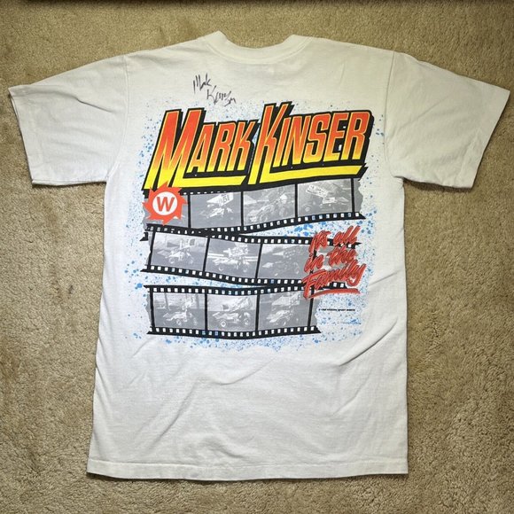 Mark Kinser Wirtgen Durst Goodyear Racing Autographed Medium T-Shirt Made In USA - Picture 7 of 12